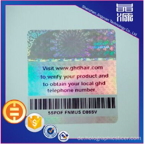 Benutzerdefinierte Laser holographische Label Sticker